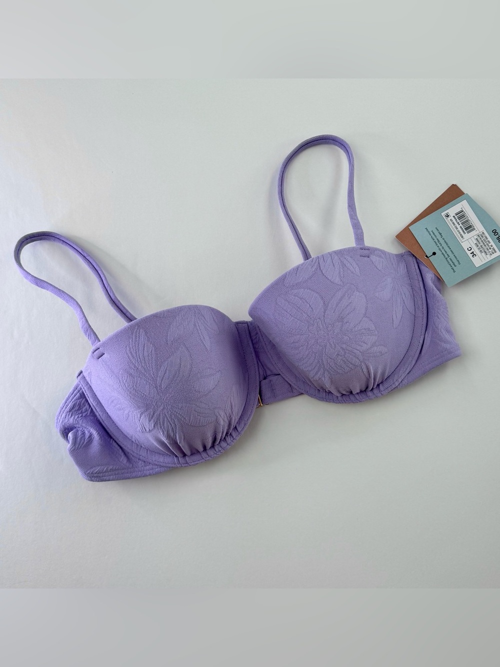 Shade & Shore Lavender Floral Bikini Top
